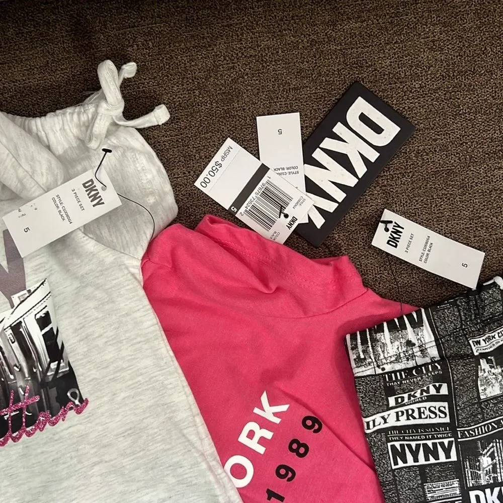 New DKNY New York Inspired 3Piece Set Girls Size 5